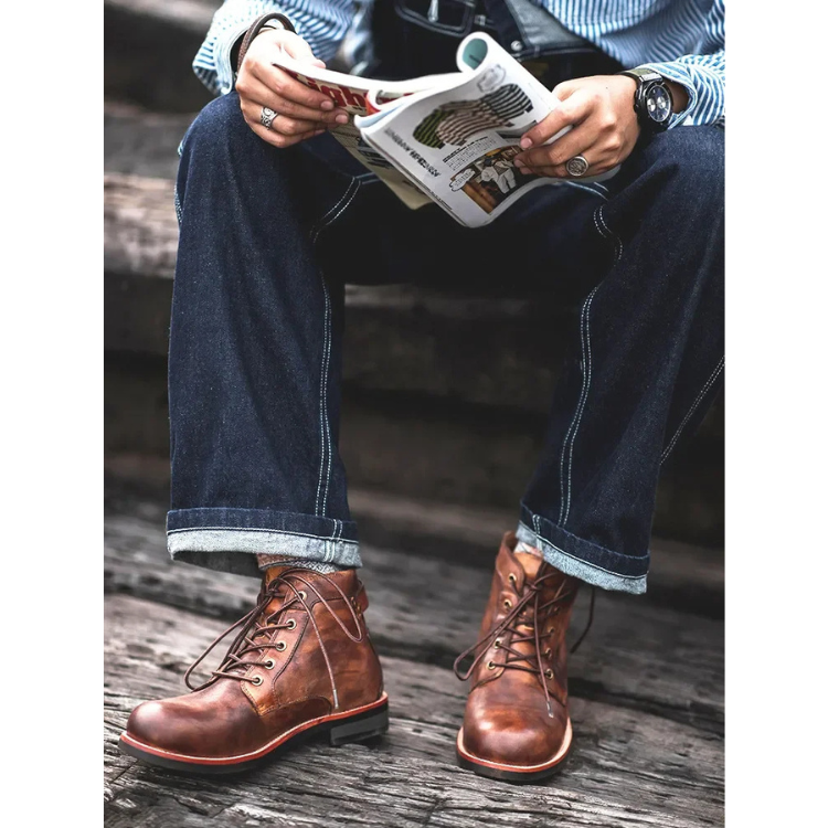 Men's Lace-Up Ankle Boots | Winter Casual Boots | Friedrich