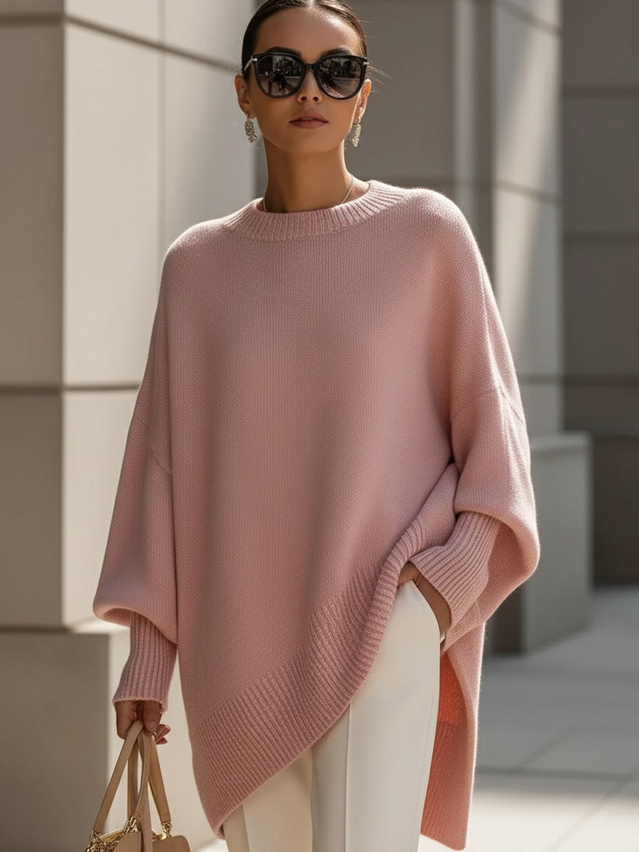 Women's Oversized Knit Jumper | Draped Relaxed Fit