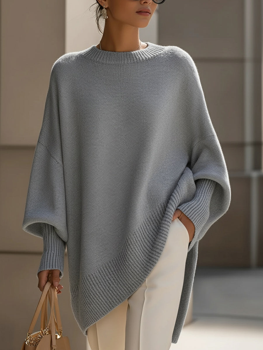 Women's Oversized Knit Jumper | Draped Relaxed Fit