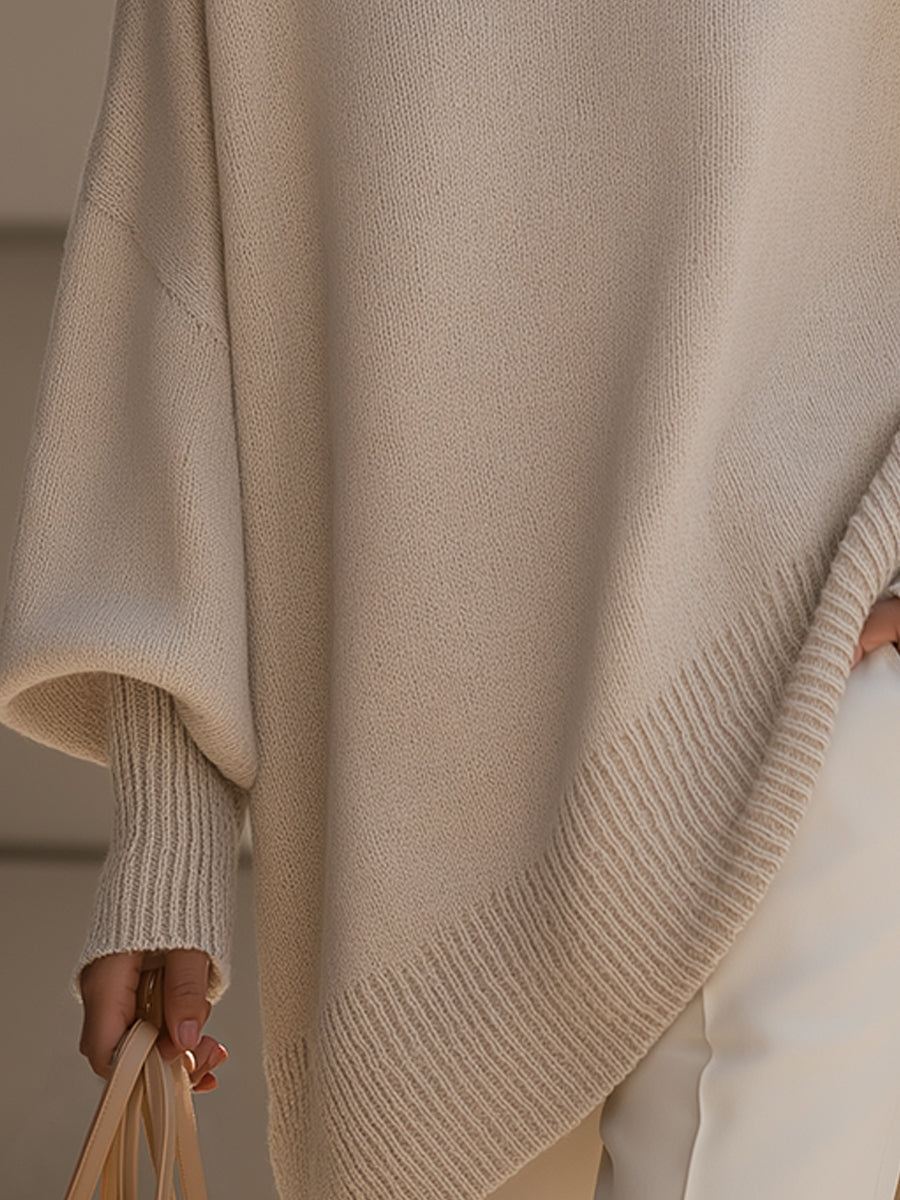 Women's Oversized Knit Jumper | Draped Relaxed Fit