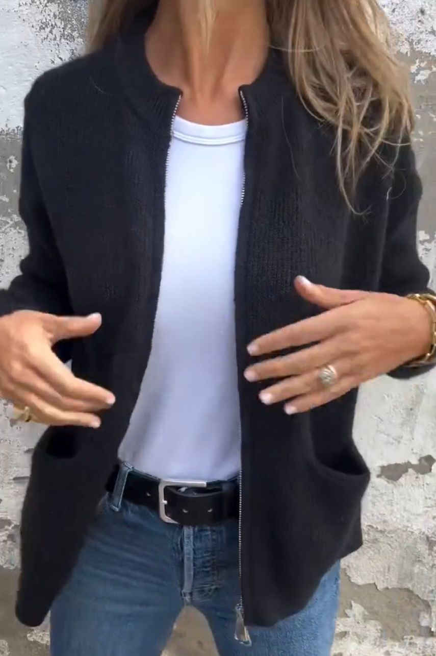 Women's Knit Cardigan | Minimalist With Front Pockets