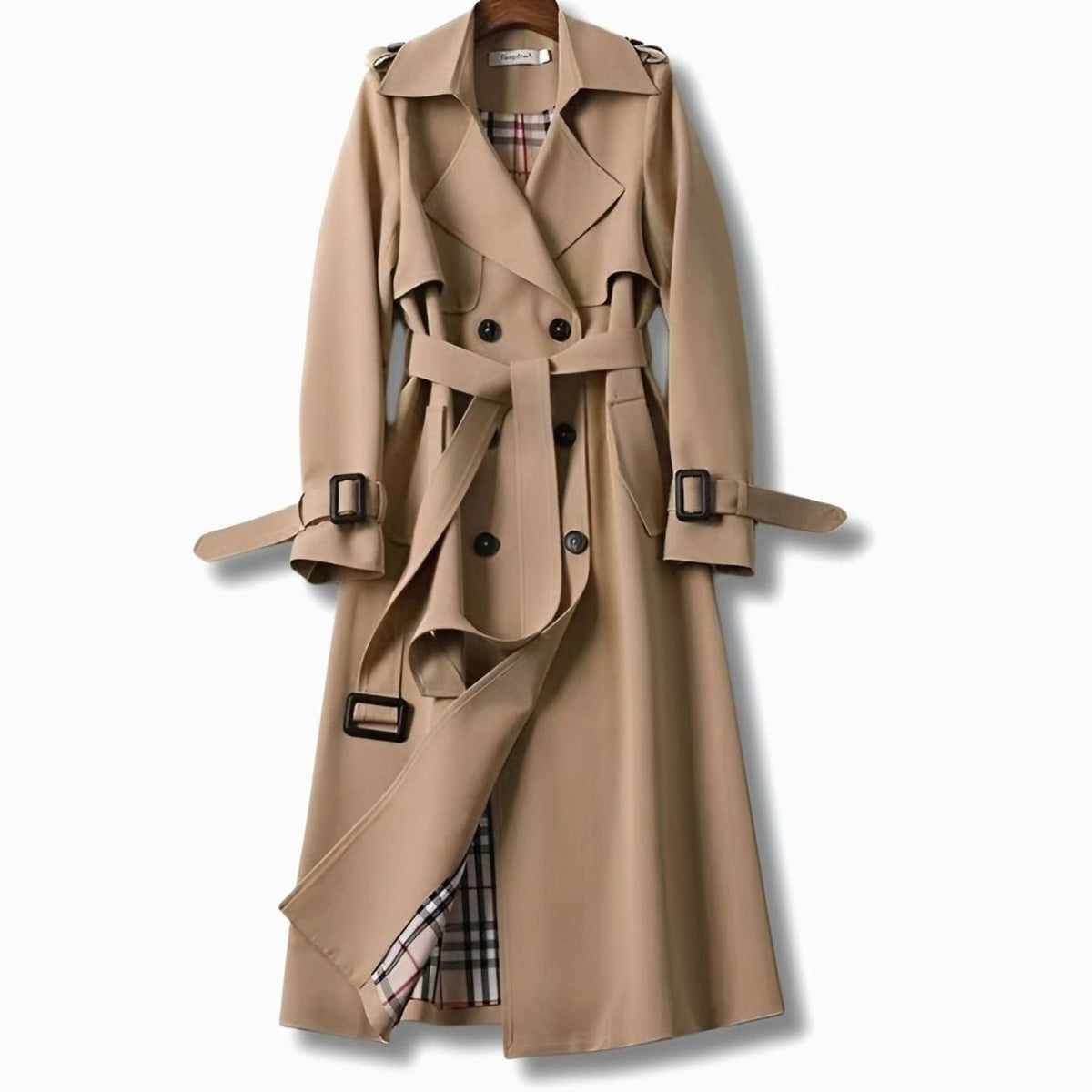 Women's Trench Coat | Double-Breasted Tailored With Belt