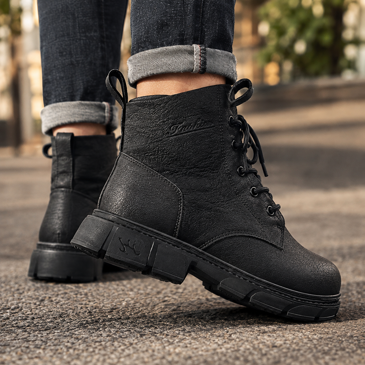 Women's Lace-Up Ankle Boots | Low Block Heel | Paladini