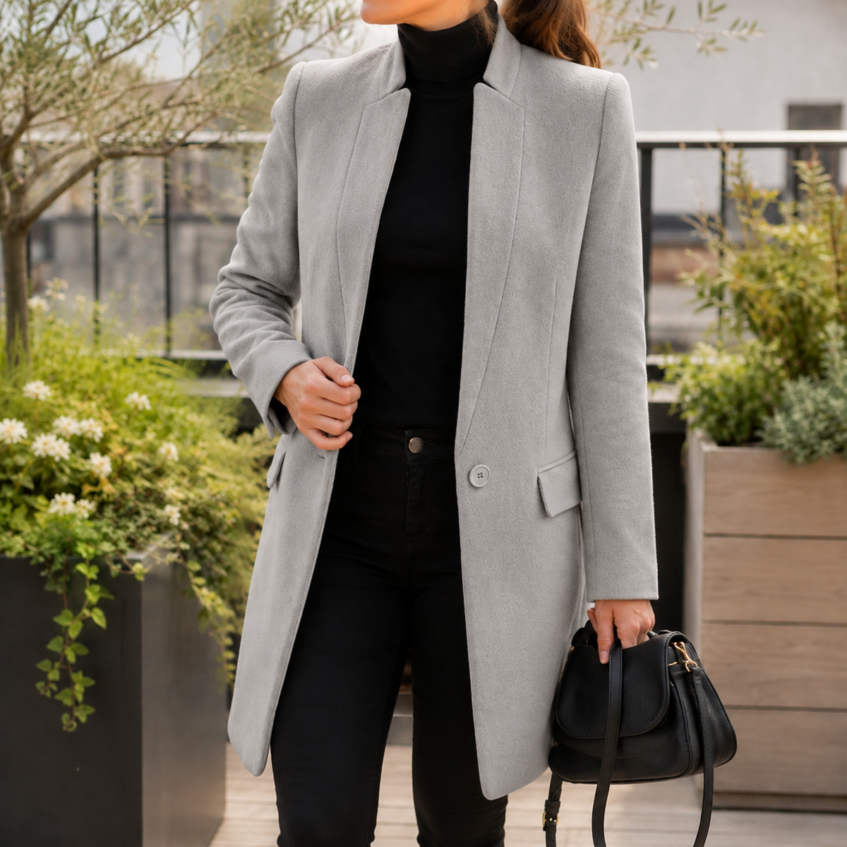 Women's Winter Coat | Mandarin Collar | Seraphina-Kate