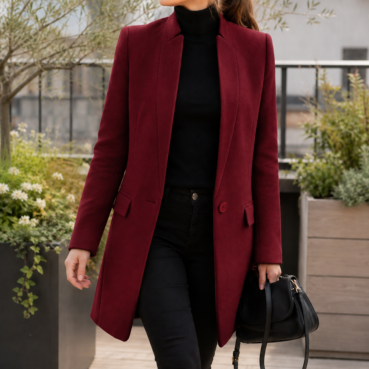 Women's Winter Coat | Mandarin Collar | Seraphina-Kate