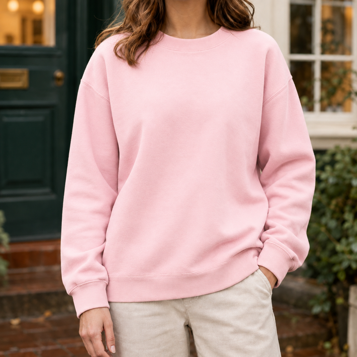 Women's Crew Neck Knit Jumper | Ribbed Relaxed Fit | Diana