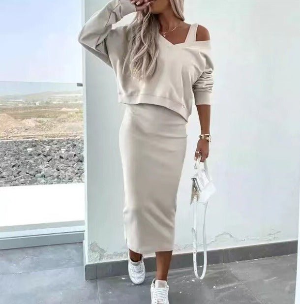 Women's Jumper And Midi Dress Set | Knit Two-Piece