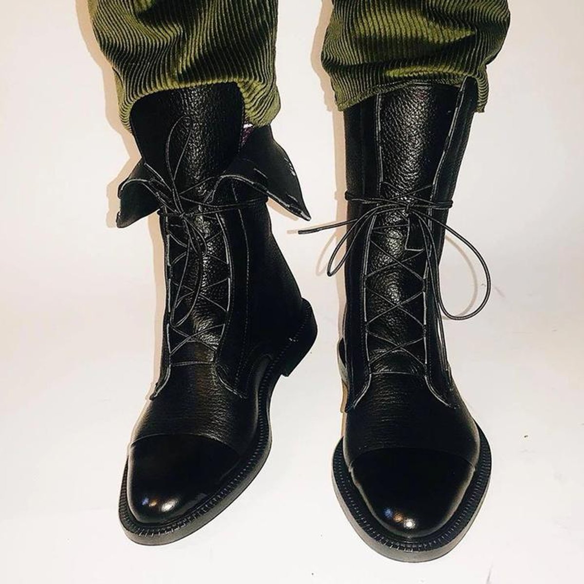 Women's Vintage Lace-Up Ankle Boots | PU With Rubber Sole