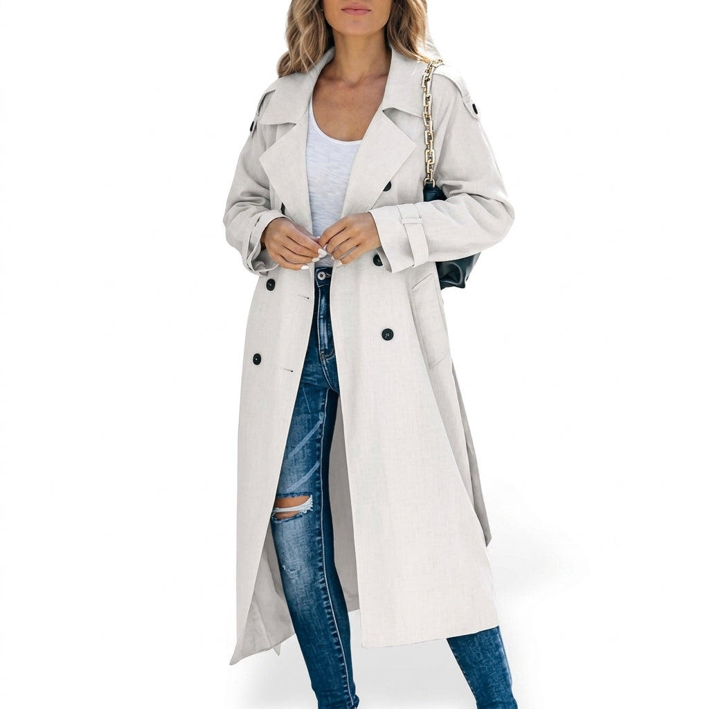 Women's Trench Coat | Structured Shoulders | Eloise