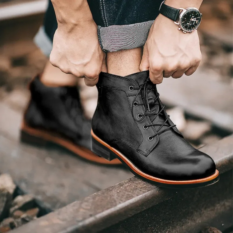 Men's Lace-Up Ankle Boots | Winter Casual Boots | Friedrich
