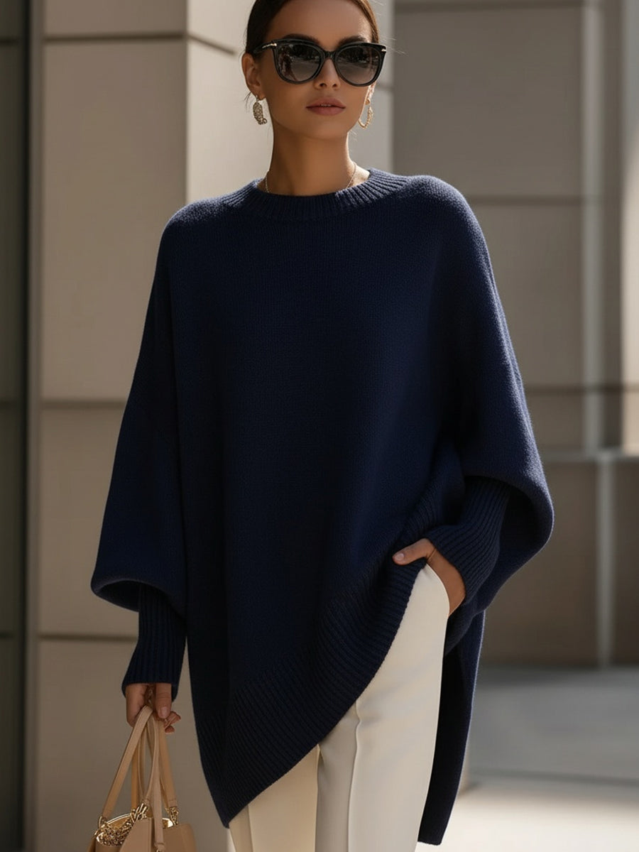 Women's Oversized Knit Jumper | Draped Relaxed Fit