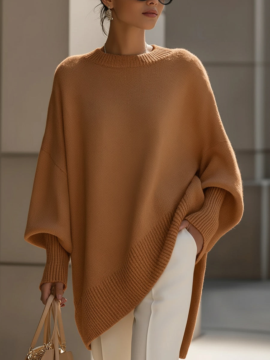 Women's Oversized Knit Jumper | Draped Relaxed Fit