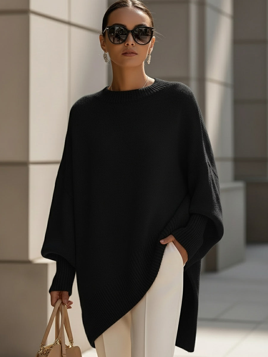 Women's Oversized Knit Jumper | Draped Relaxed Fit