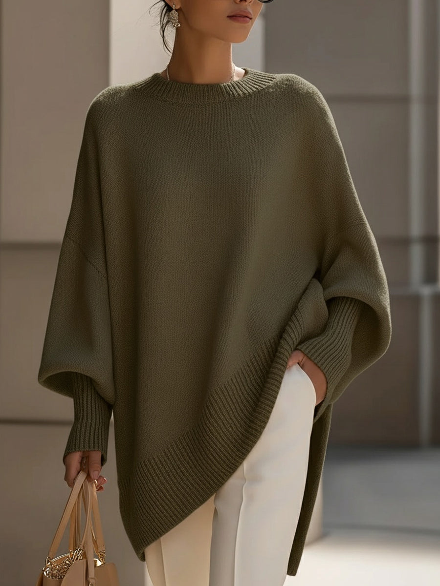 Women's Oversized Knit Jumper | Draped Relaxed Fit