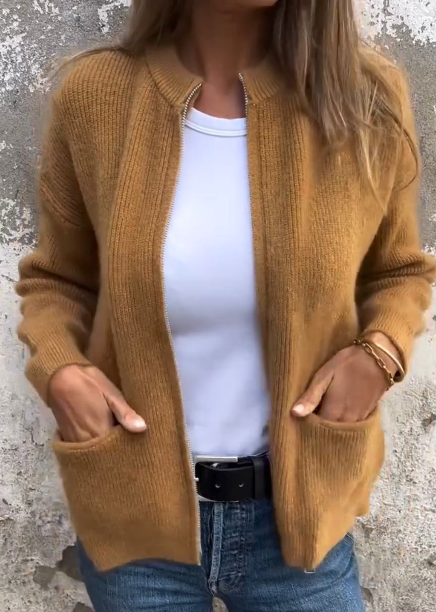 Women's Knit Cardigan | Minimalist With Front Pockets