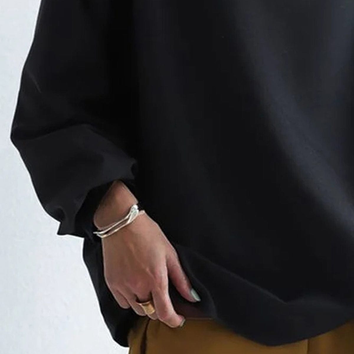 Women's High Neck Knit Top | Relaxed Draped Fit