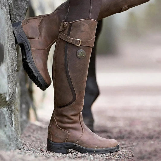 Women's Waterproof Knee High Boots | Leather Riding Boots