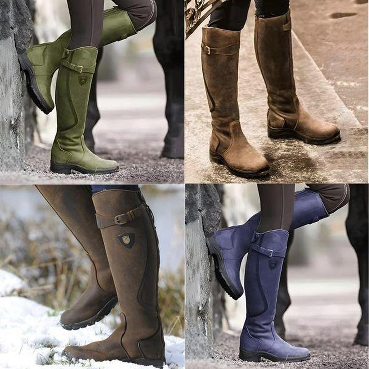 Women's Waterproof Knee High Boots | Leather Riding Boots