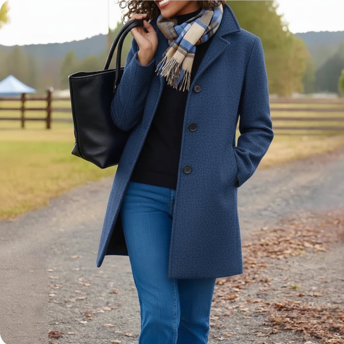 Women's Winter Coat | Mid-Length With Structured Collar