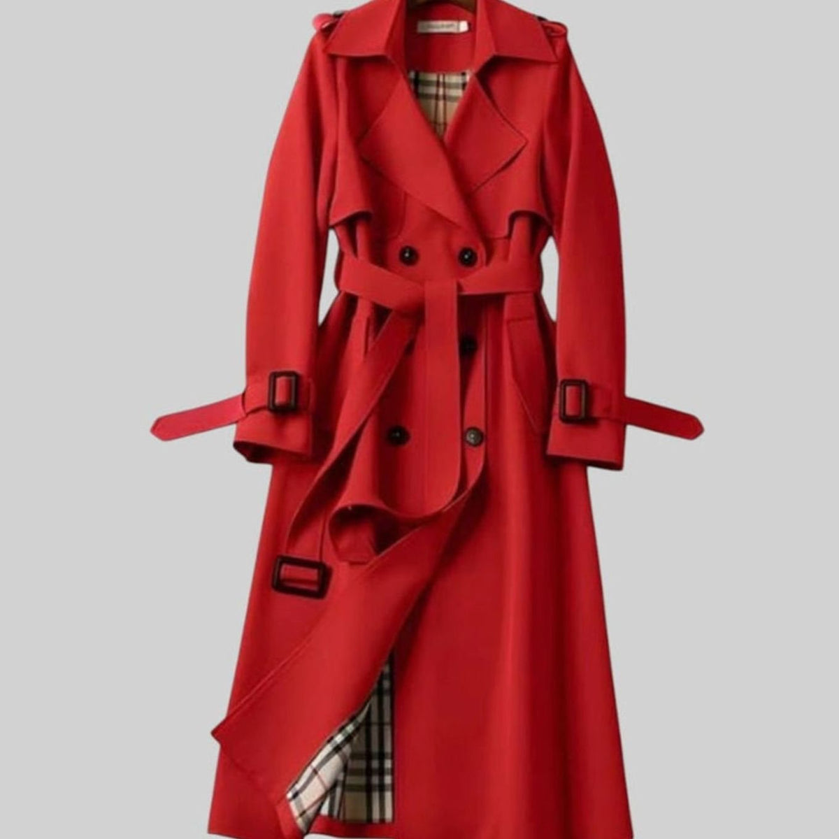 Women's Trench Coat | Double-Breasted Tailored With Belt