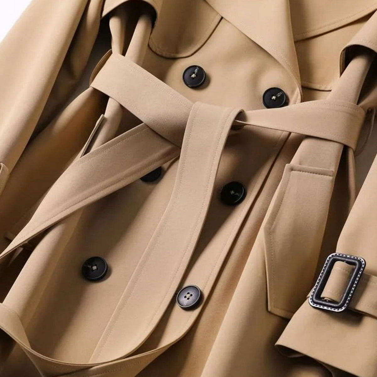 Women's Trench Coat | Double-Breasted Tailored With Belt