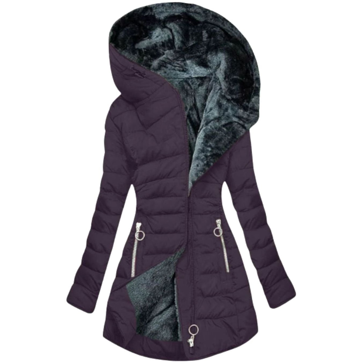 Women's Long Waterproof Puffer Jacket | Hooded Tailored Fit