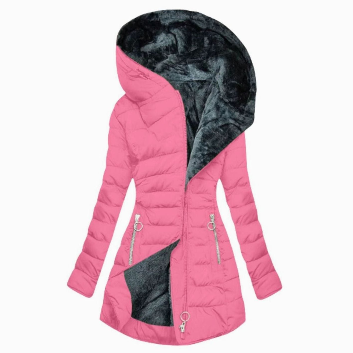 Women's Long Waterproof Puffer Jacket | Hooded Tailored Fit