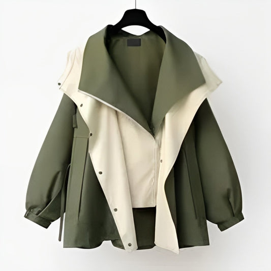 Women's Waterproof Trench Coat | Oversized With Double Collar