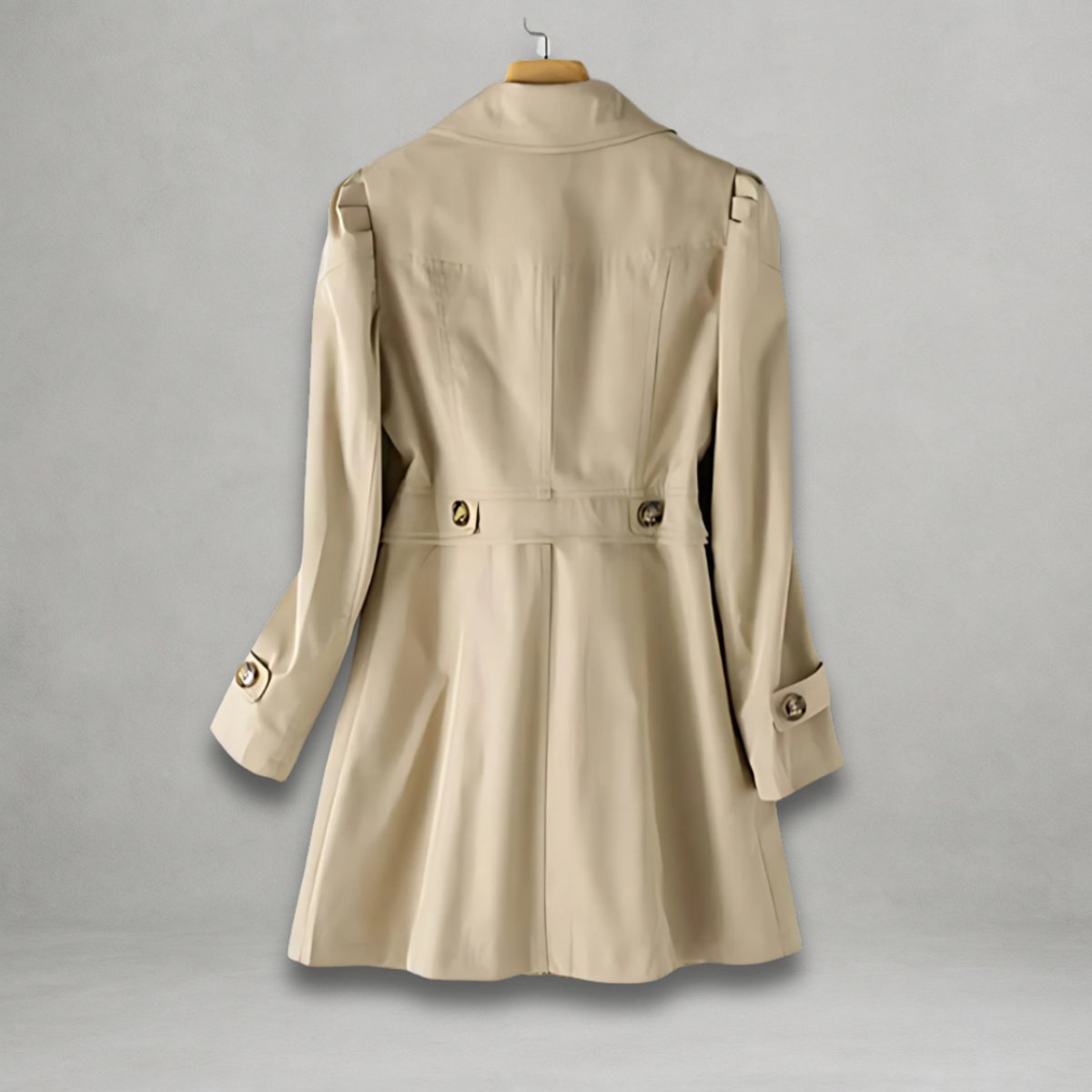 Women's Single-Breasted Trench Coat | Cotton-Nylon Blend