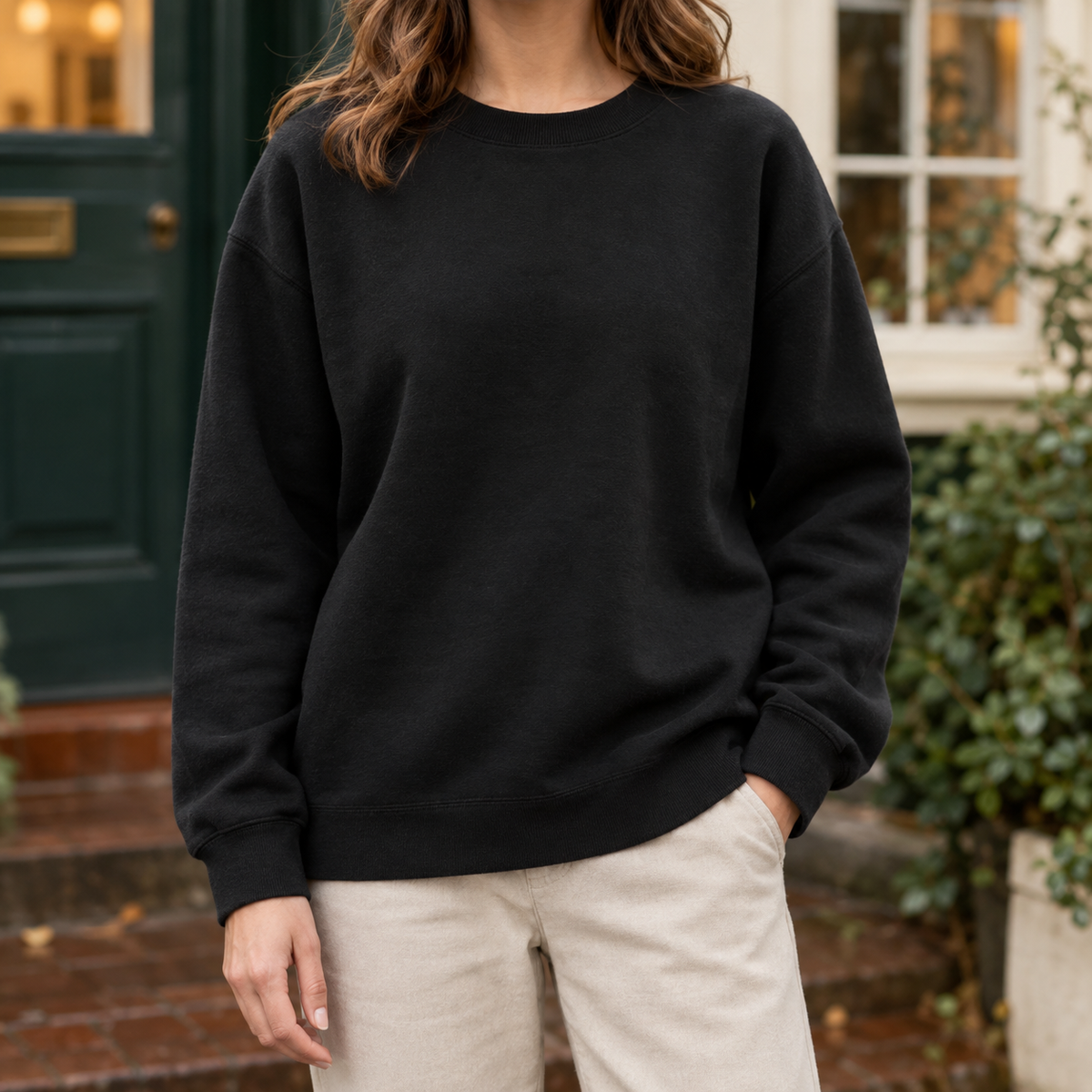 Women's Crew Neck Knit Jumper | Ribbed Relaxed Fit | Diana