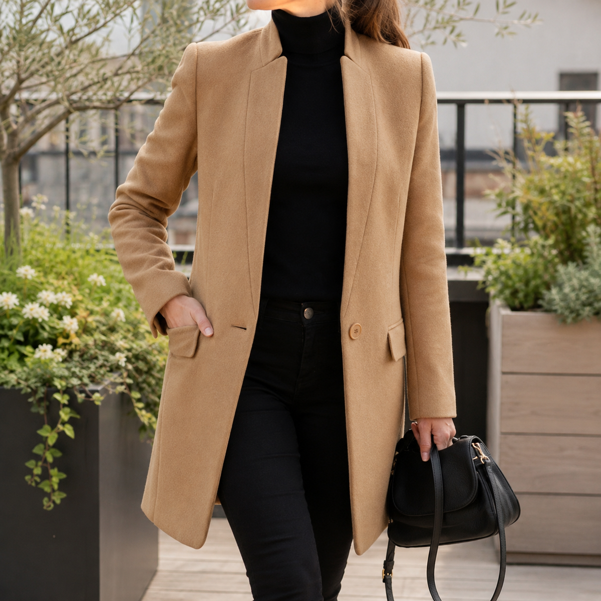 Women's Winter Coat | Mandarin Collar | Seraphina-Kate