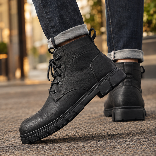 Women's Lace-Up Ankle Boots | Low Block Heel | Paladini