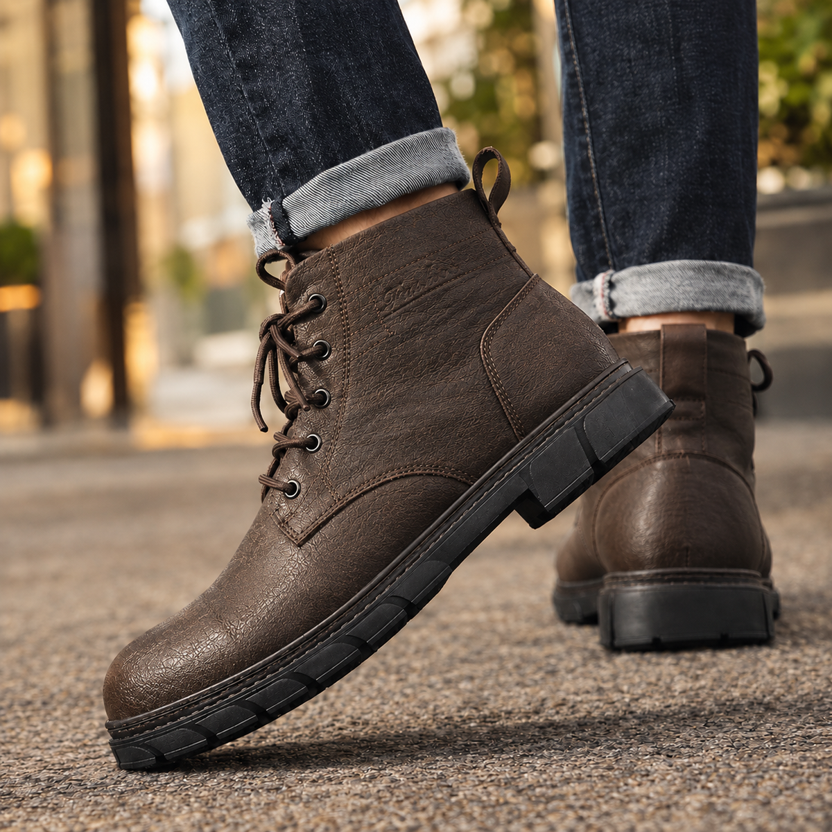 Women's Lace-Up Ankle Boots | Low Block Heel | Paladini