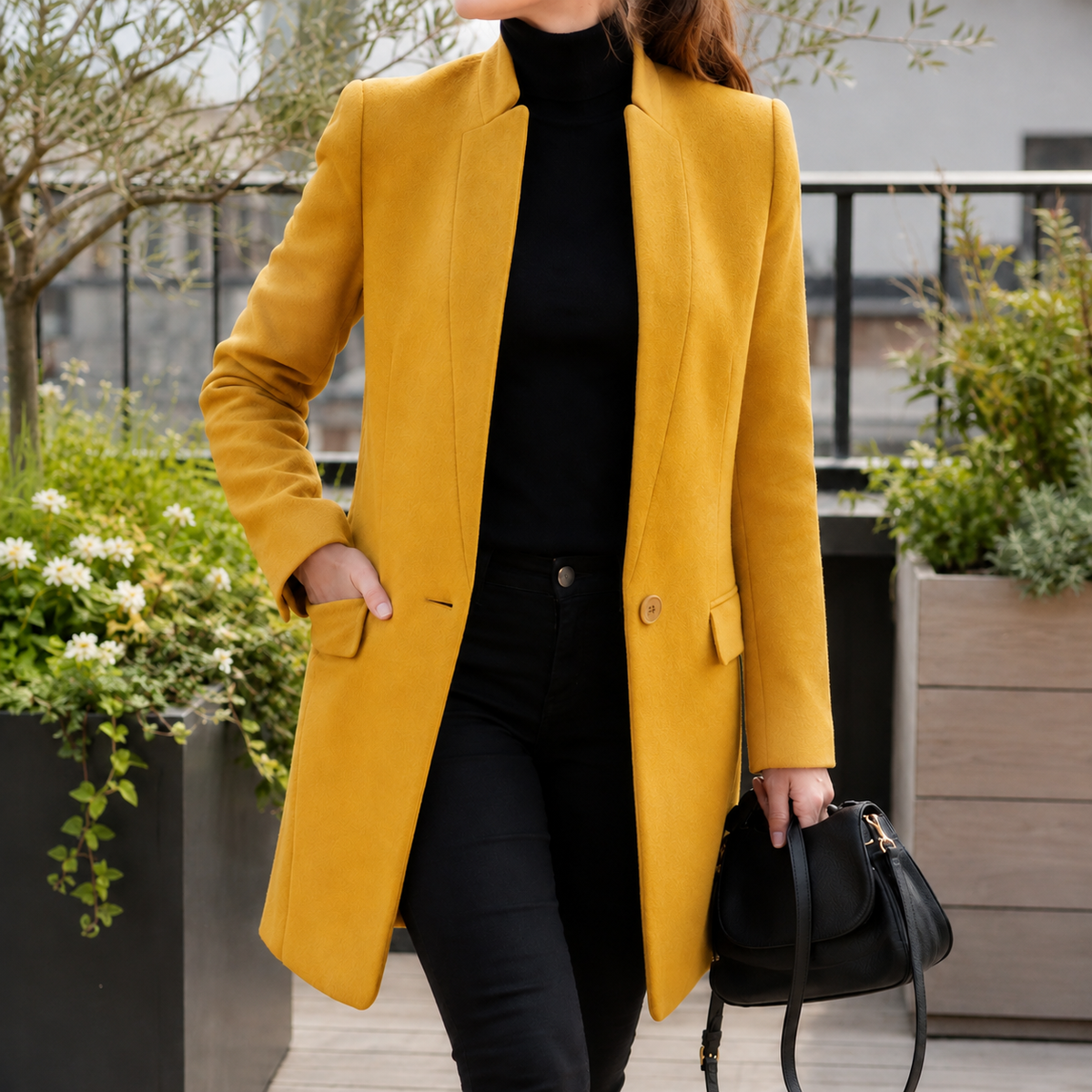 Women's Winter Coat | Mandarin Collar | Seraphina-Kate