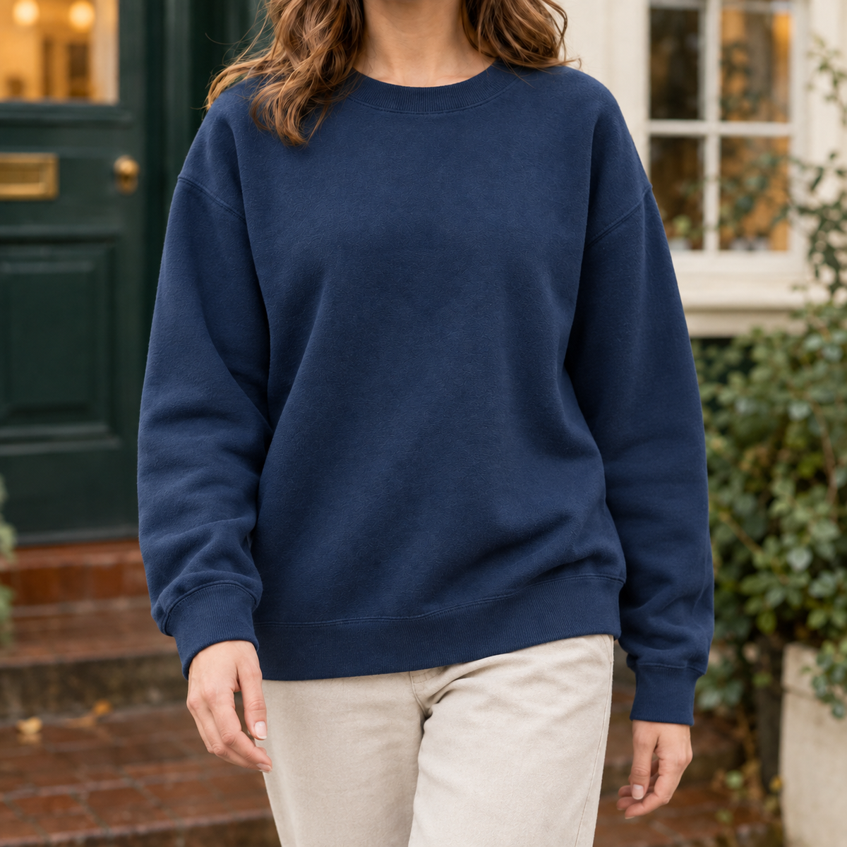 Women's Crew Neck Knit Jumper | Ribbed Relaxed Fit | Diana