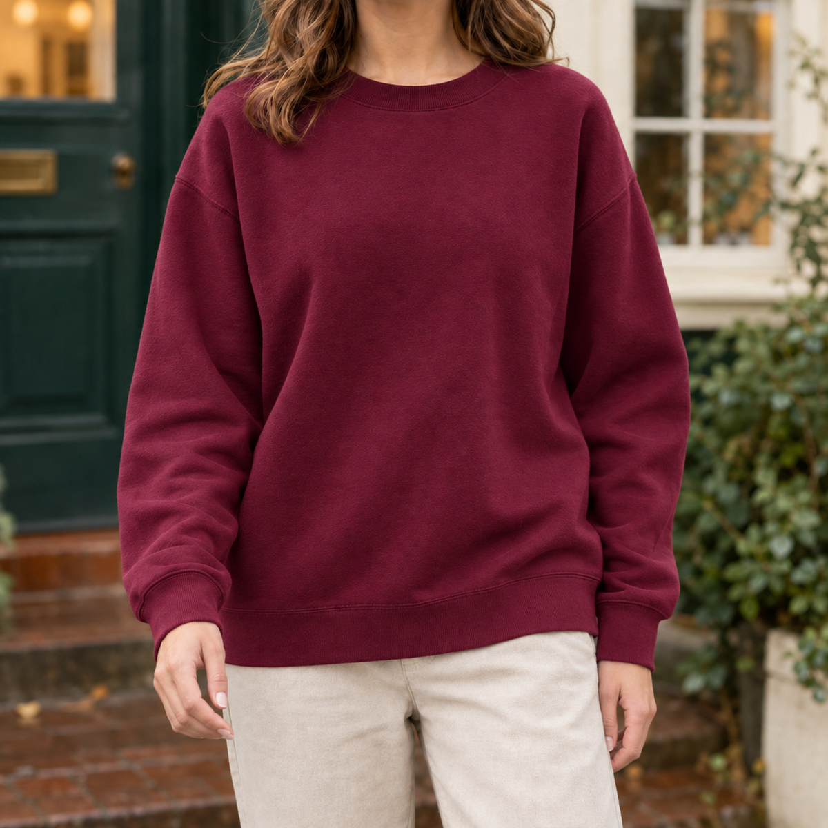 Women's Crew Neck Knit Jumper | Ribbed Relaxed Fit | Diana