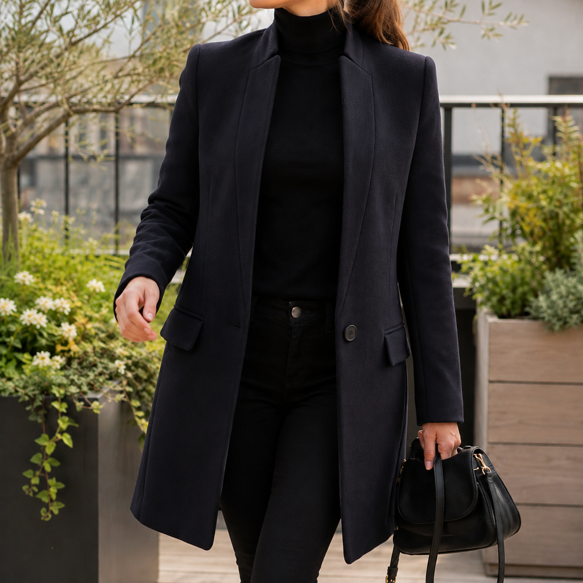 Women's Winter Coat | Mandarin Collar | Seraphina-Kate