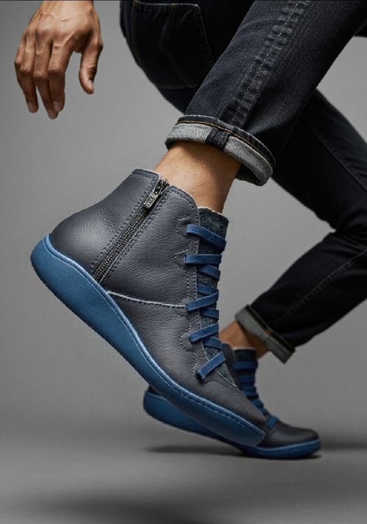 Women's Lace-Up Ankle Boots | Side Zip & Cushioned Footbed